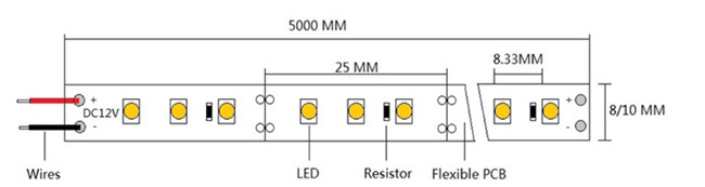 Warm White 12 Volt Outdoor Led Strip Lighting For Advertisement Sign Lighting
