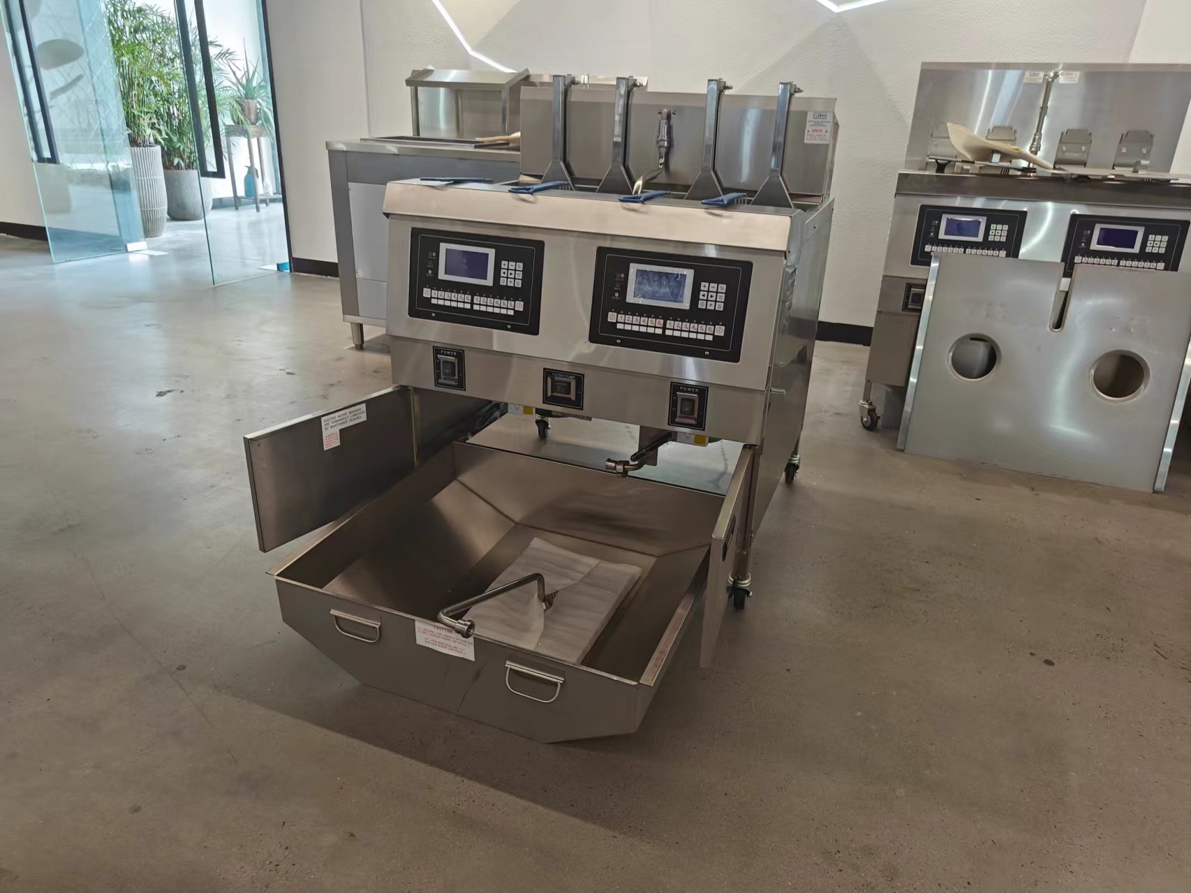 304SUS Gas Chips Commercial Open Deep Oil Fryer