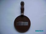 Custom leather / PU / PVC Brown color personalised Bag Tags