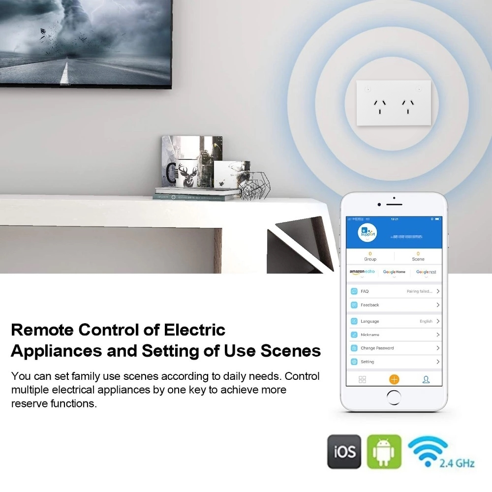 Glomarket Tuya Au Smart Wifi Socket Timer Wireless Power Plug Socket With 2 Usb Work With Alexa And Google Home