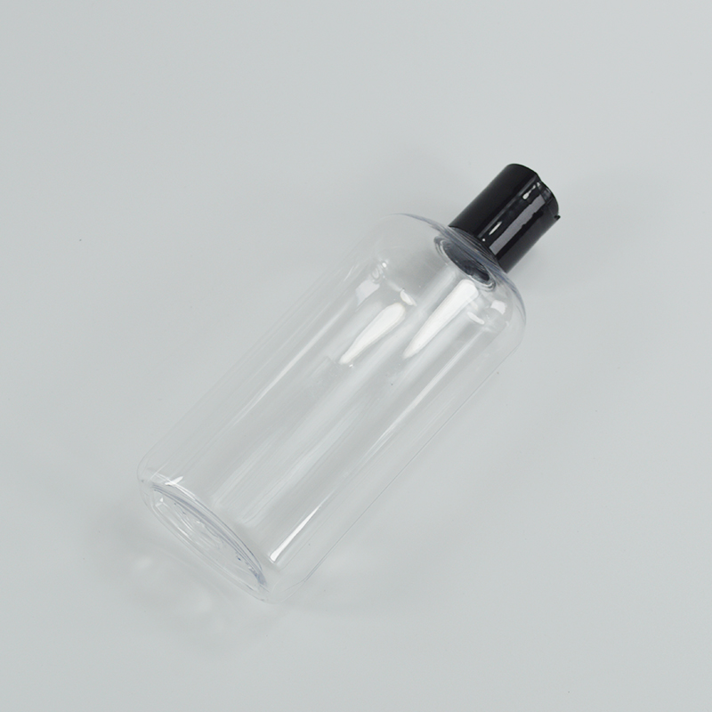 300ml PETG Plastic Flat Round Shampoo Body Wash Bottle for Cosmetic Packaging Needs