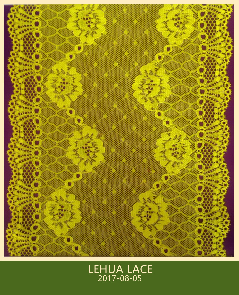 Hot Selling and nice quality Nylon Spandex Stretchy Brazil Lace from China