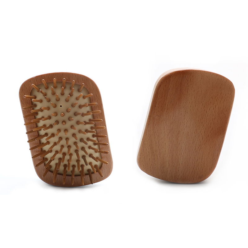 Customized Logo Wood Mini Travel Size Hair Brush For Massage Eco Friendly