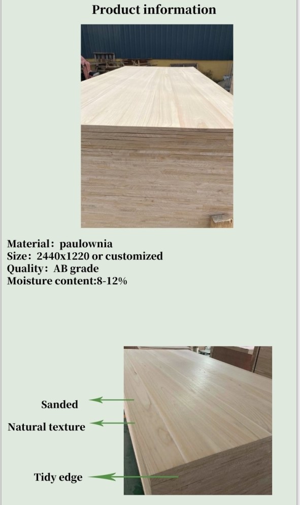 Competitive Paulownia Wood Board Others Project Solution Capability and Free Spare Parts