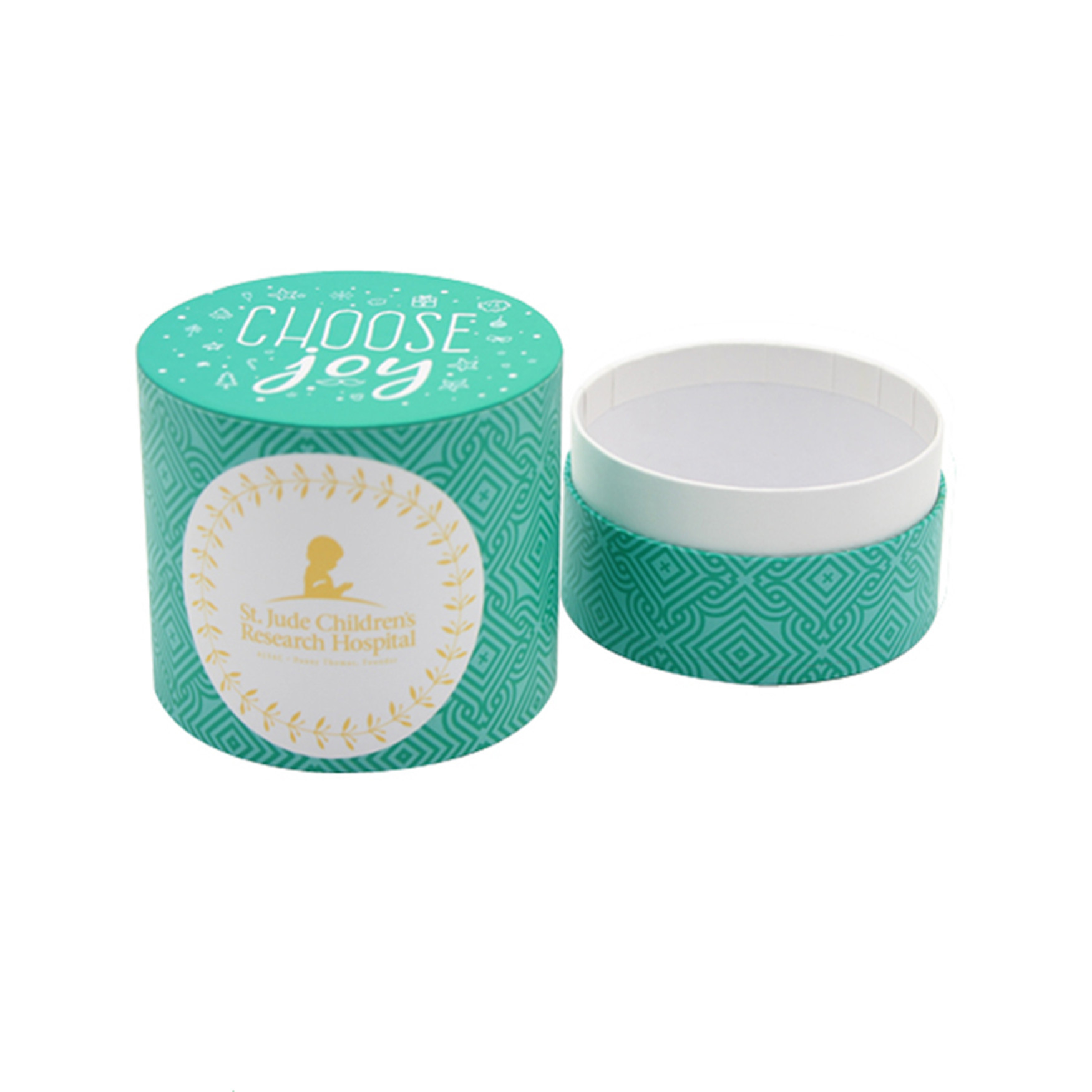 Handmade Round Branded Gift Boxes With Logo For Tea / Cosmetics / Candle Packing