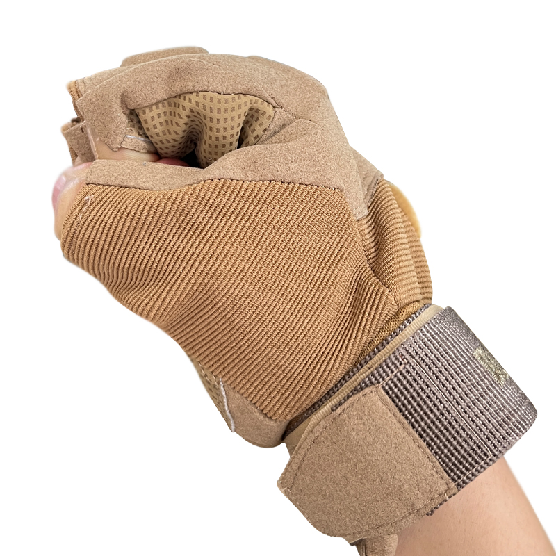 Puncture Resistant Full Finger Glove for Outdoor Climbing Adjustable Wrist Strap M-XL