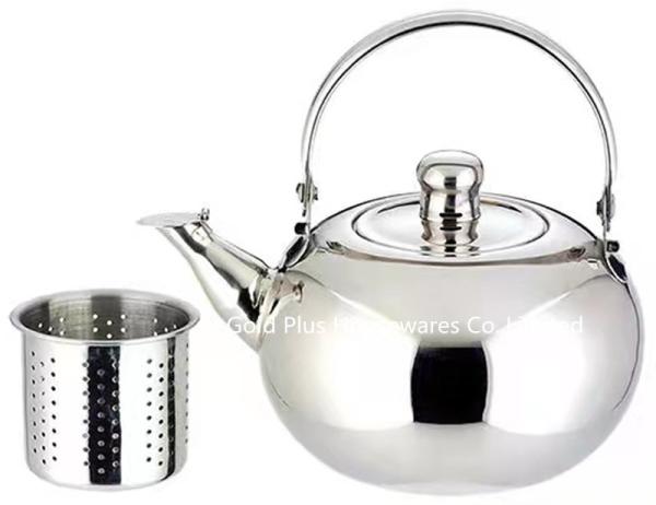 Customized polishing kichen metal tea pot modern tea kettle stove top stainless