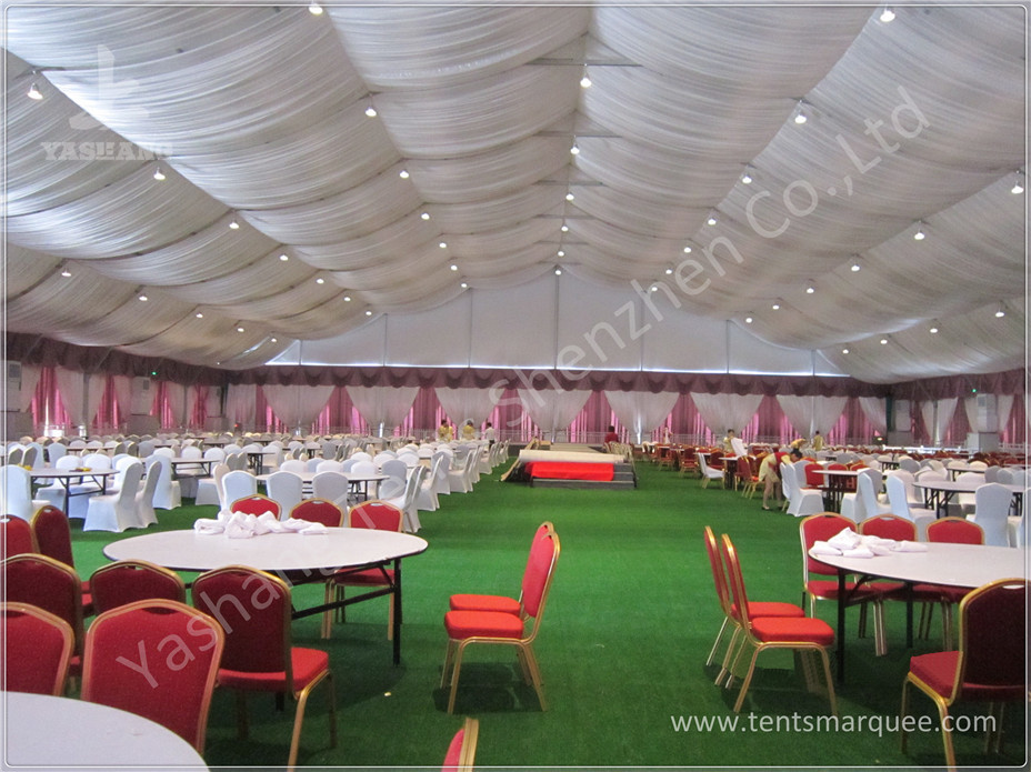 Customised Orange Warehouse Temporary Storage Shelters Huge Tent Rentals Eco Friendly