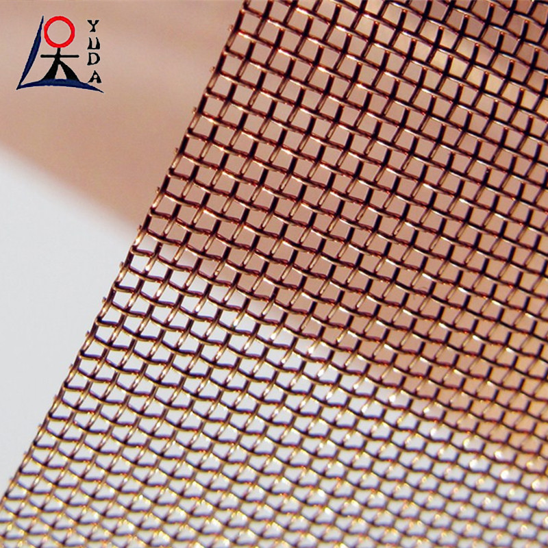 Fine Red Copper Wire Mesh Protection Wear resistance Decorative Brass Mesh Screen