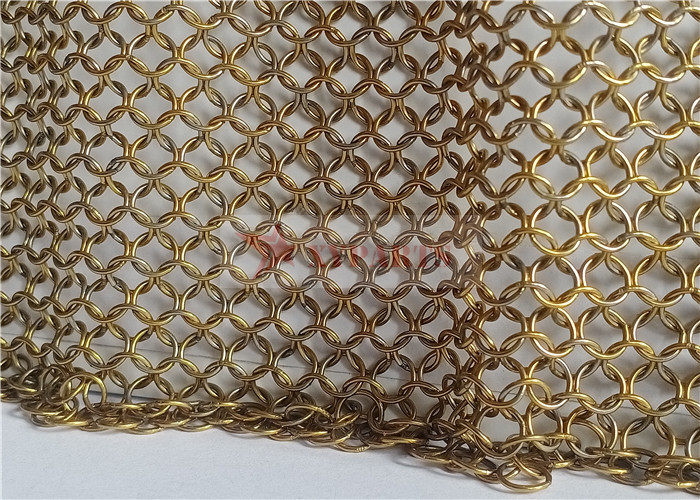 Welded Type 0.8x7mm Ring Mesh Curtain Stainless Steel For Safety Screens