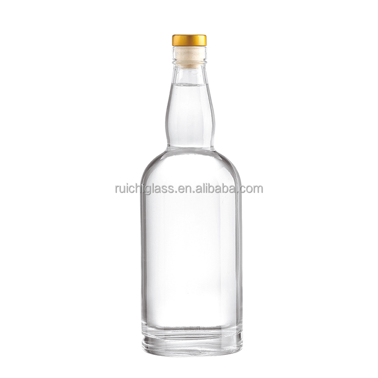 Empty Glass Bottles for Vodka Whisky Industrial Beverage Surface Handling Hot Stamping