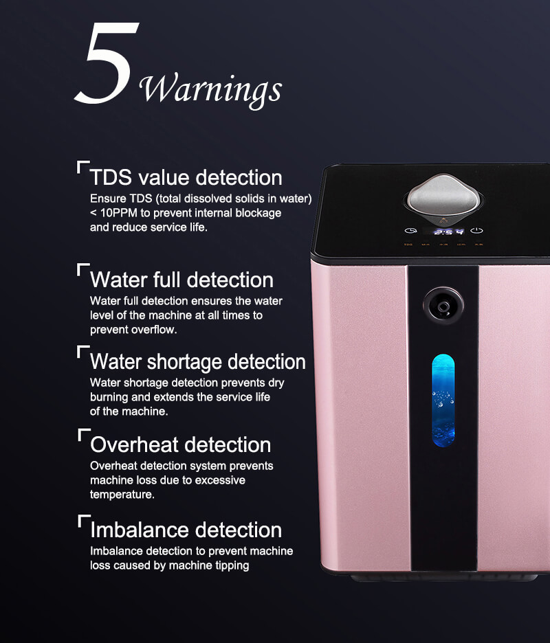 Soothe Fatigue Hydrogen Inhalation Machine Improve Sleep Quality 150ml/Min WEIZI