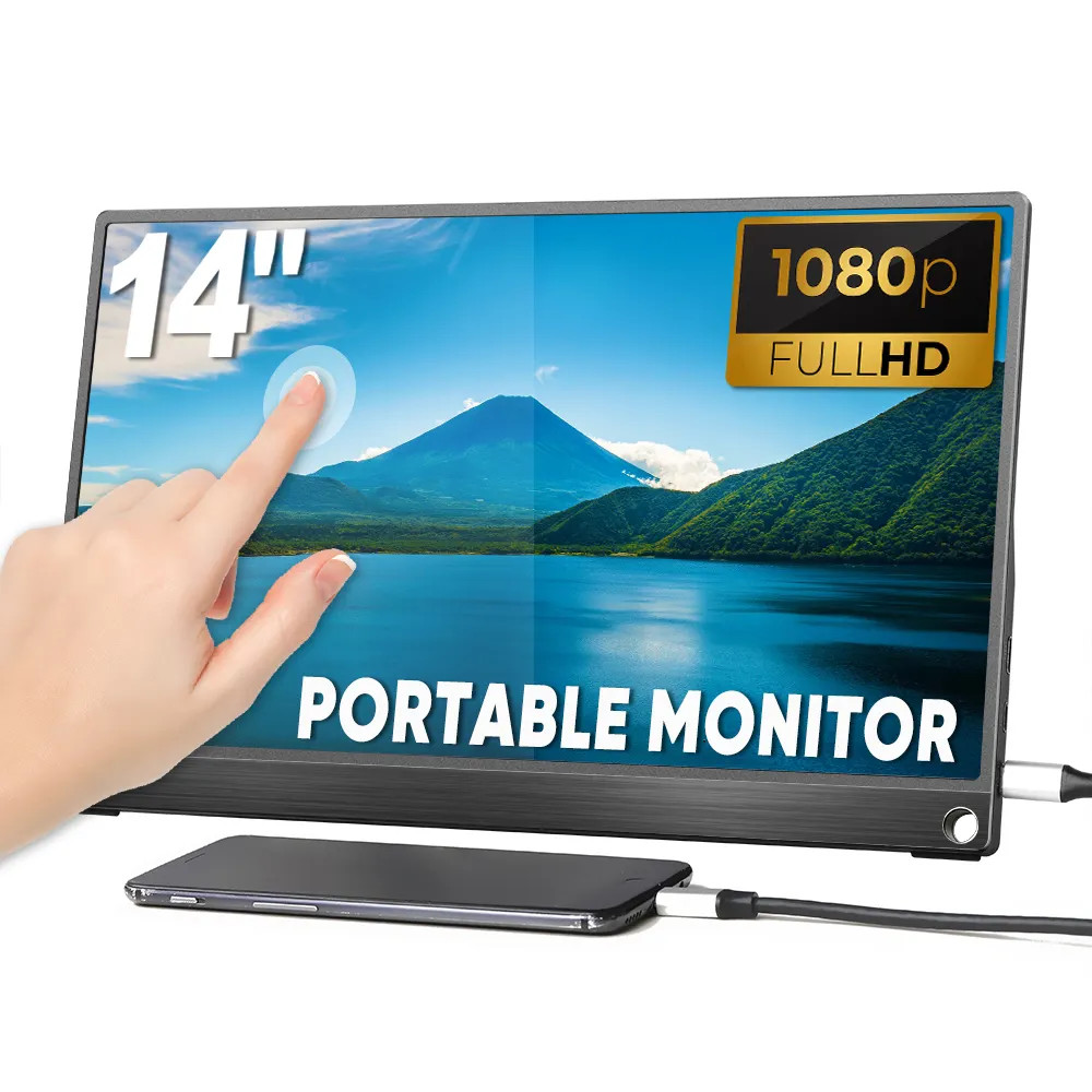 FORGOS 14 Inch 1080P FHD Full HD Gaming USB Portable Portatil Monitor Screen Extender For Laptop Mobile