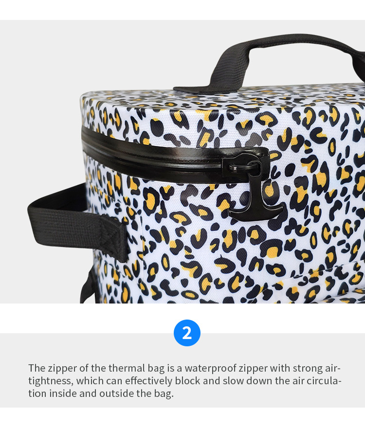 TPU Waterproof Picnic Cooler Bag , Leopard Camouflage Insulated Cooler Backpack 20L