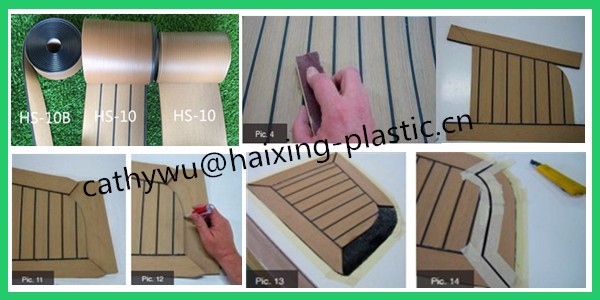 Online Technical Support Extrusion Technology Synthetic Teak Adhesive Boat Deck
