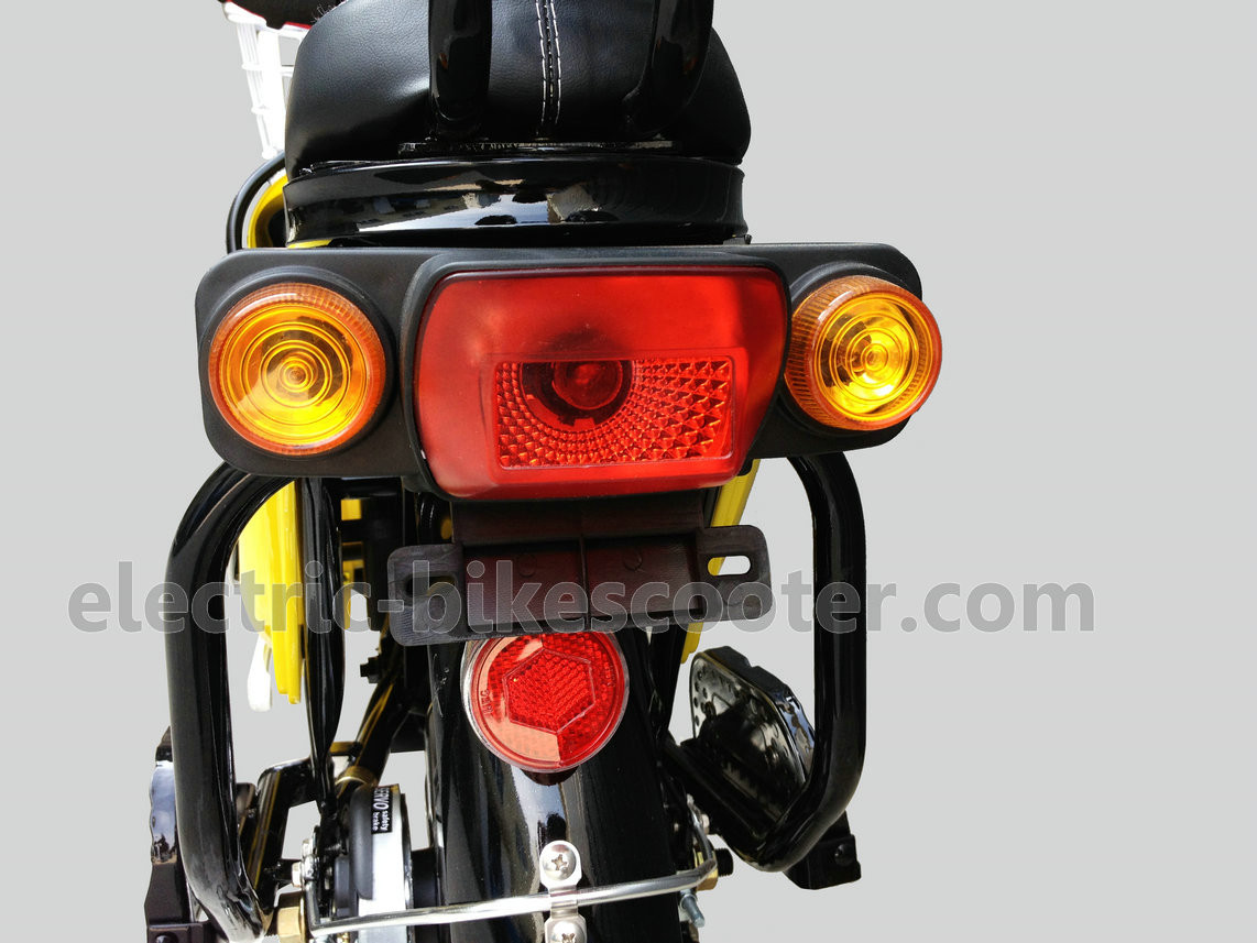 EU City Yellow Pedal Assist Electric Bike 16" Dual Seat Digital Style 25km/H