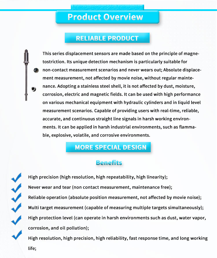 UBCZ-1000Y UNIVO Hydraulic Cylinder Water Oil Level Transmitter with Magnetic Sensors