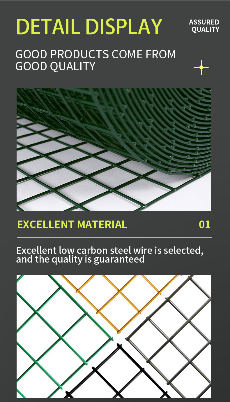 PVC Coated Welded Wire Mesh PVC Galvanized Welded Fencing Net Iron Wire Mesh For Outdoor Fence Pet Cage