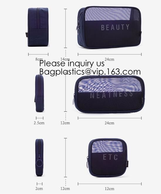 Custom Travel Organizer Cosmetic Ziiper Black Tyvek Paper Bag,Factory Price Tyvek Cosmetic Bag Custom Tyvek Paper Pouch