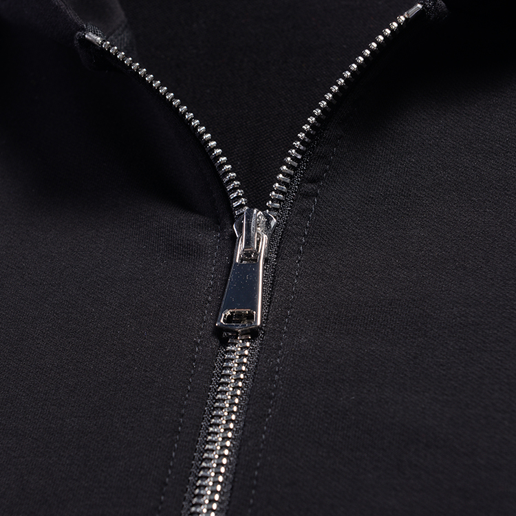 Casual Black Zip Up Hoodie Mens Embroidered Pattern Single Package Size 40 X 30 X 0.6 Cm