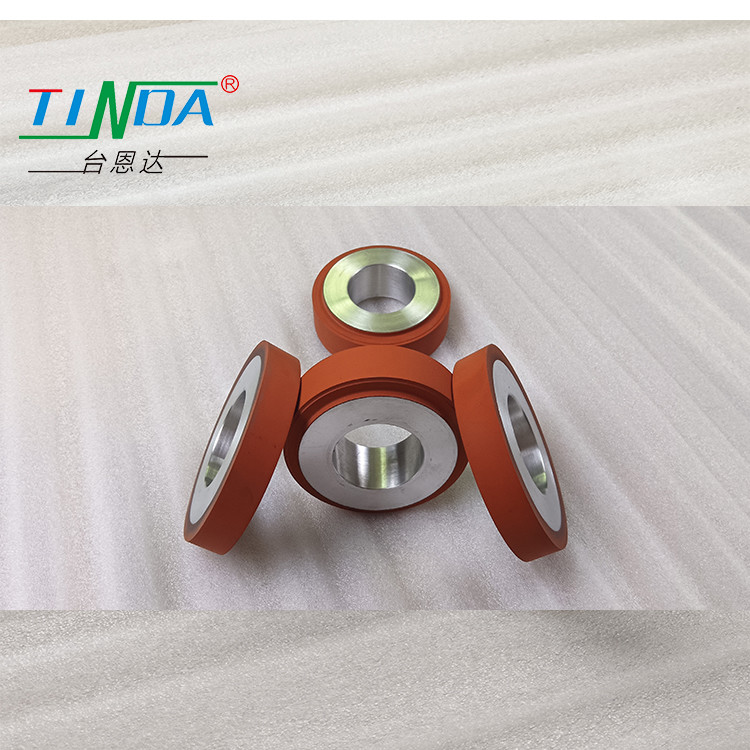 Low Noise Rubber Roller Wheel with Stainless Steel Metal Core for Packaging Industry