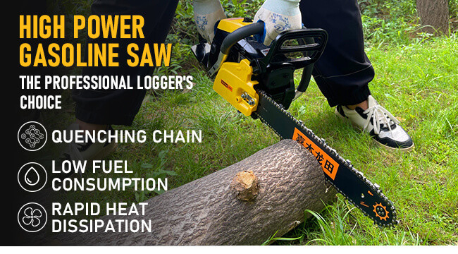 Single Cylinder 2 Strokes Professional Petrol Wood Cutting Machine Gasoline Chainsaw 16''
