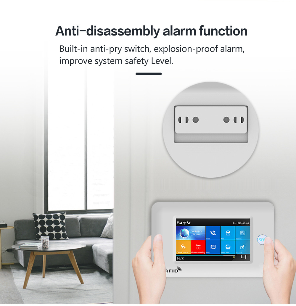 Homelife Security Wifi+gsm Touch Screen Smart Intelligent Alarm System To The Elderly Or Patients