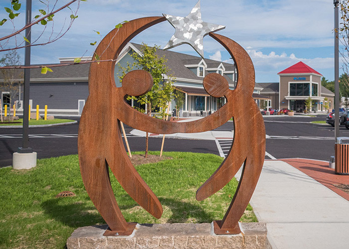 Life Size Outdoor Public Star Dancer Corten Steel Sculpture