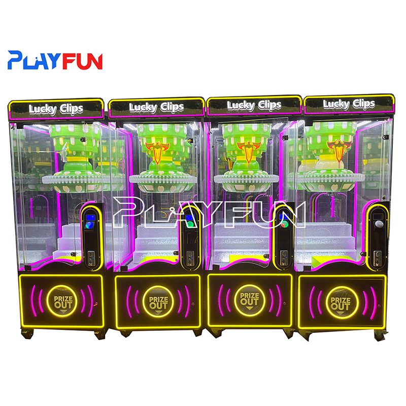 Playfun New 60 Clips Coin Operated Vending Clip Wheel Lucky Clips Space Shuttle Prize Games Machine