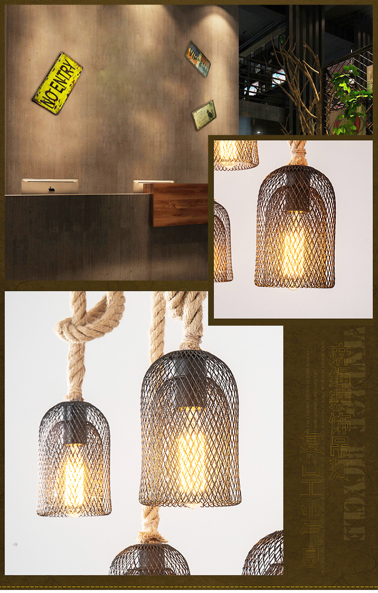 Loft Vintage Chandelier Light Industrial Headlight Store Dining Room retro light(WH-VP-220)