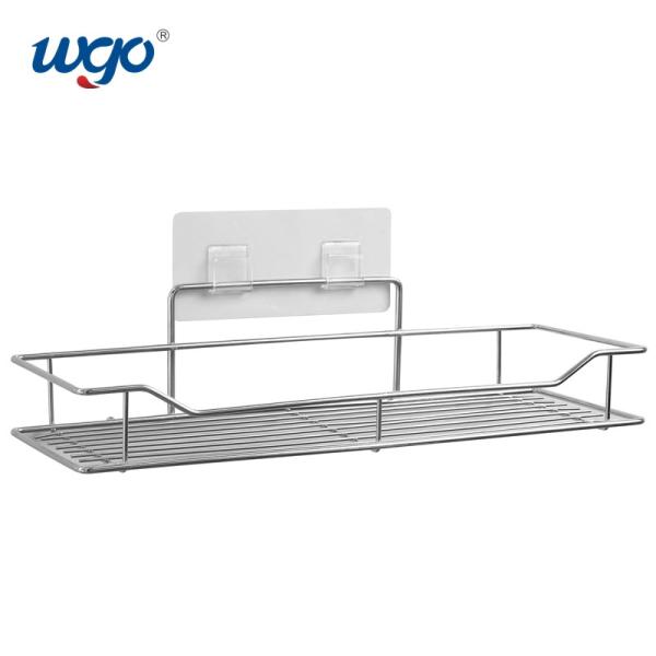No Drilling Hole Needed Stainless Steel Bathroom Shower Caddy Self Adhesive