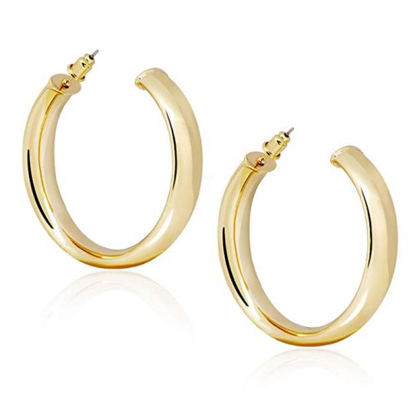Custom High Quality S925 Fashion Jewelry Large Sterling Silver Hoop Earrings for