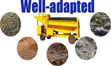 100 Ton/hr Gravel Gold Trommel Screen Machine Gold Digging Equipment