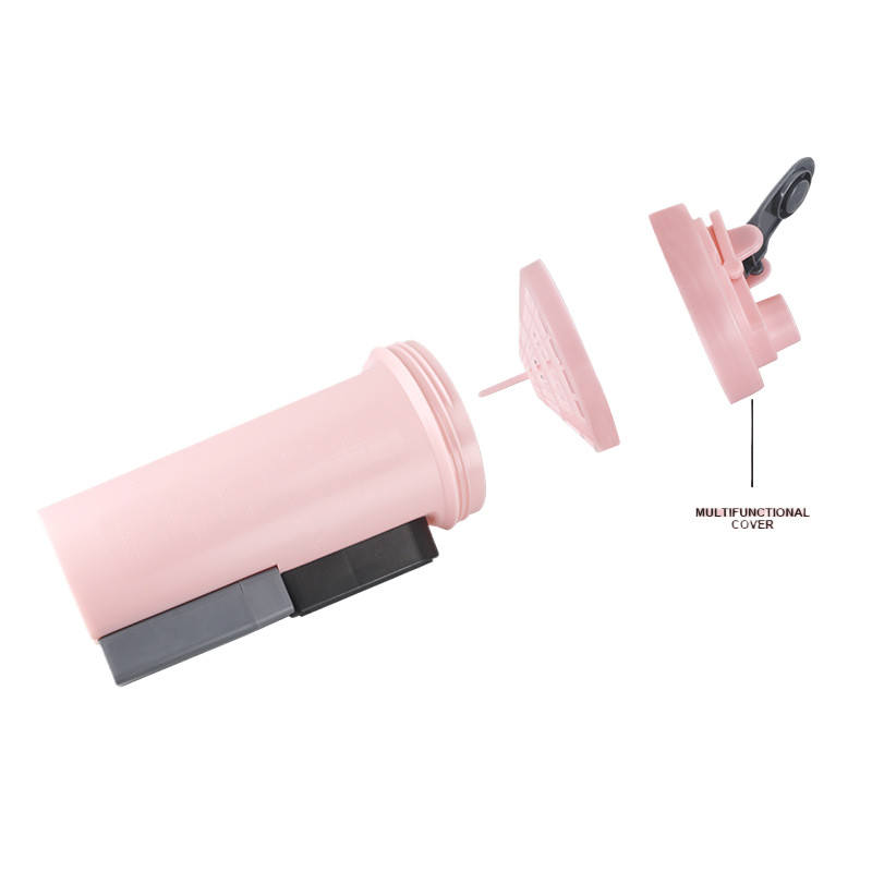 Customized 2025 New Outdoor Fitness Protein Powder Plastic Water Cup Large Capacity Super Strong Magnetic Force Convenient Water Bottle