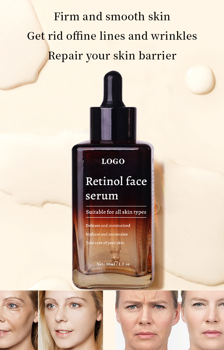 Retinol Face Skin Care Serum Organic Natural Anti Wrinkle Dark Spot Remover Brighten And Whitening Facial Serum