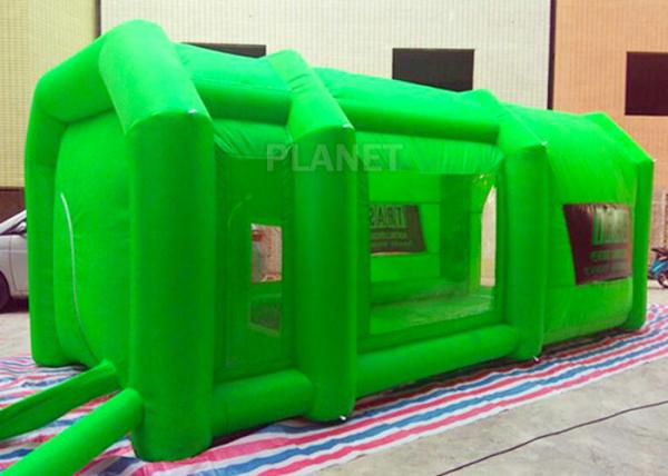 Quality Green Color Inflatable Spray Paint Booth 3 D Design For Trade Show for sale