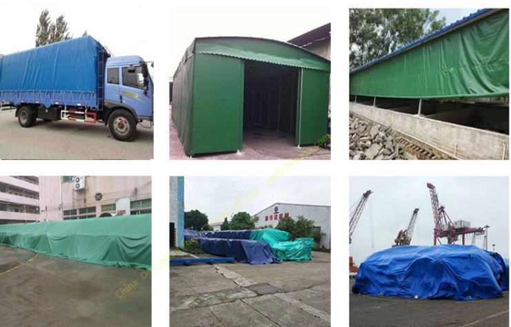780g Waterproof PVC Coated Polyester Fabric Tarpaulin Truck Cover UV Protection