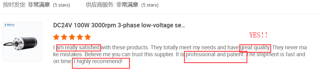 75RPM 20.8Nm 200W DC Servo Motor High Torque Low RPM