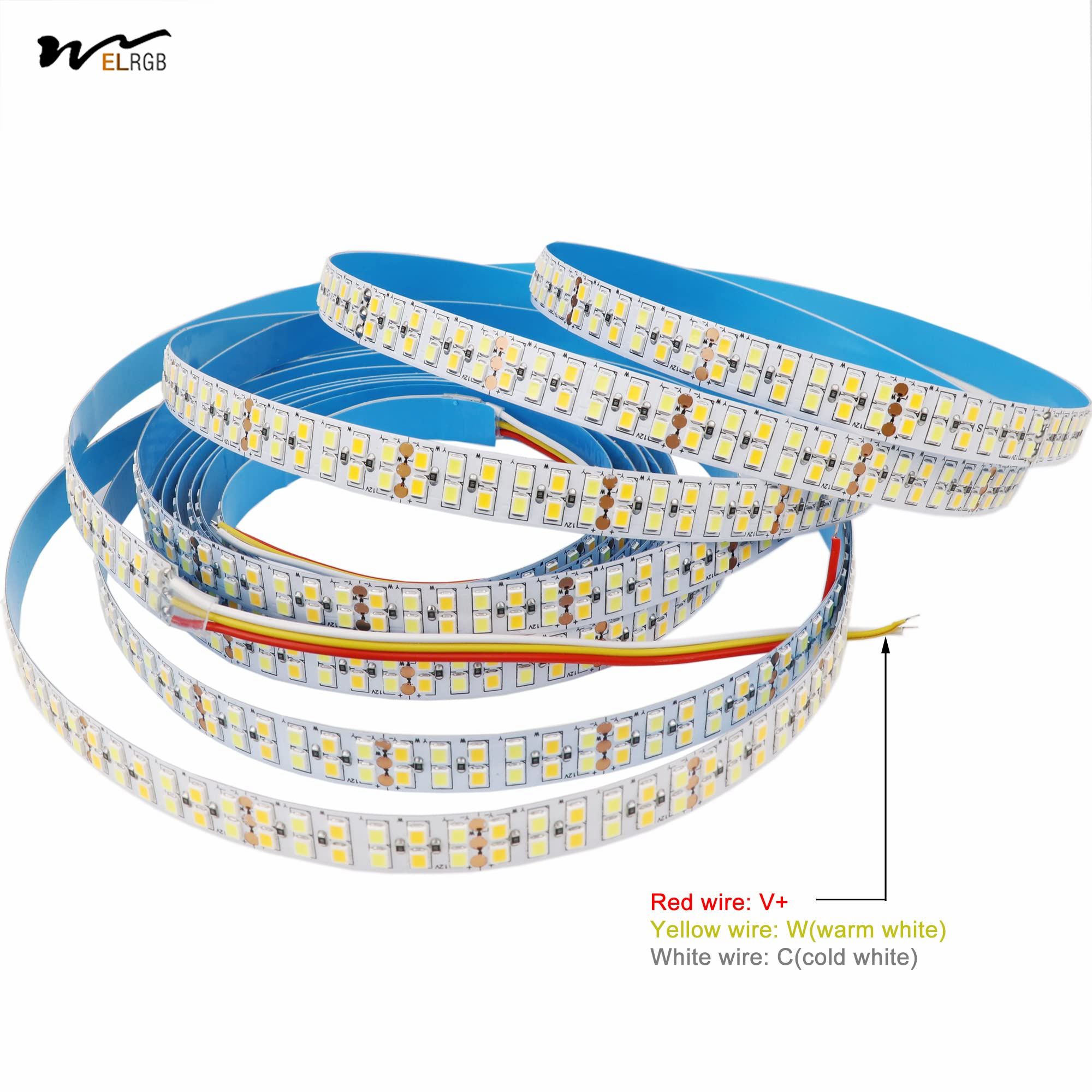 LED Tape Lights BRGB Warm White 4 Colors in 1 5m 16.4ft 60LEDs/m IP65 Waterproof