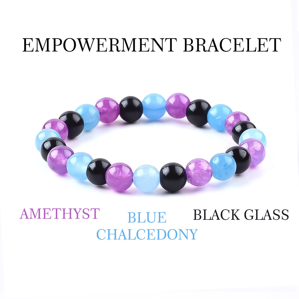 Handmade Elastic Women'S Empowerment Bracelets 4mm/6mm/8mm