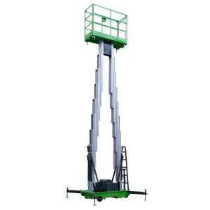 Double Mast Manual Pushing Vertical Lifting Platform 12 Meters 200kg Load