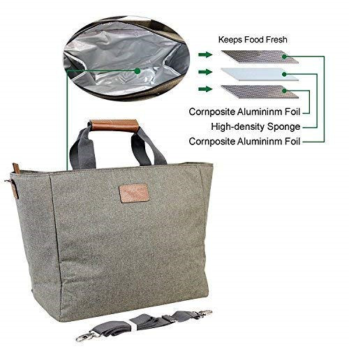 Portable 40L Large Insulated Cooler Tote Bags With Bamboo Wine Table Recyclable