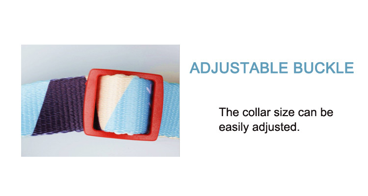 Nylon Rope Pet Collars Leashes Personalized Skin Friendly Metal Clasp Dog Collar S M L
