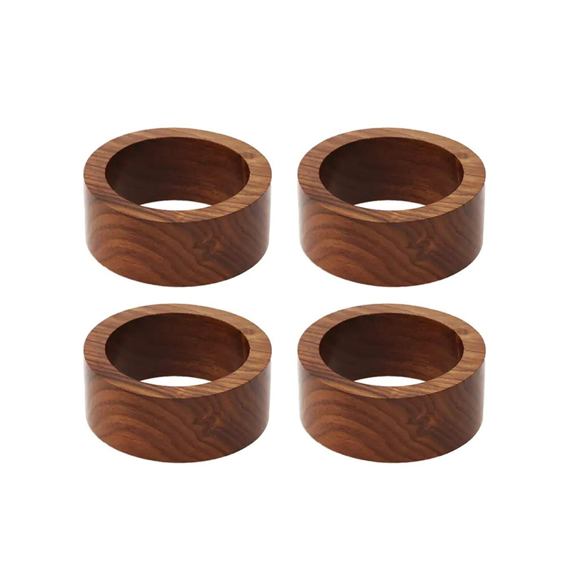 Round Shaped wooden Acacia Napkin Ring for wedding