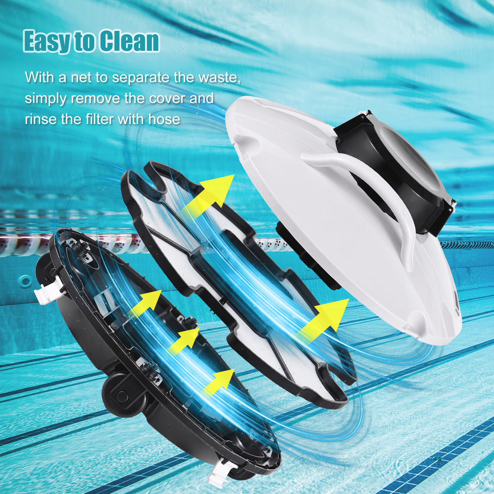 OEM Swimming Pool Equipment Cordless Pool Cleaner for Wet and Dry Function