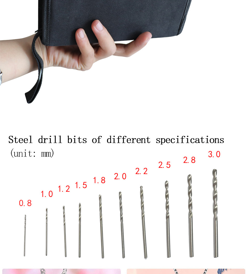 Pin Vises Micro Mini Twist Rotary Punching Tool Set ABS metal