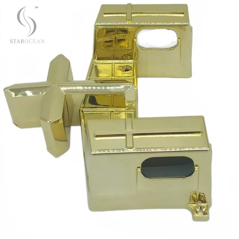 Metal Light Gold Coffin Corner Funeral Itmes Funeral Interment Ornamentation 15# LG