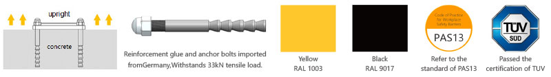 H Safety Barrier Warehouse flexible anti-collision system  FS-2023A