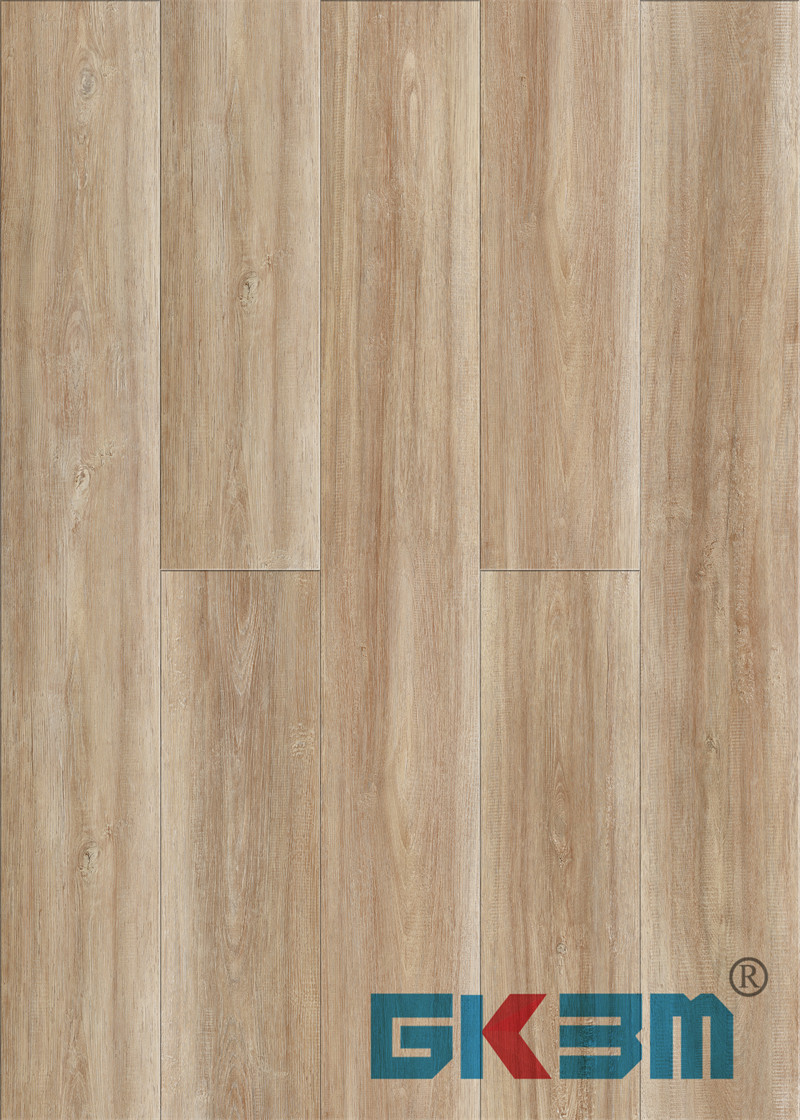 Hickory Light Brown Grey Waterproof Anti Termite Rigid PVC Flooring 5mm DP-W82293-1