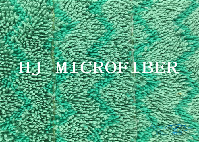 W Shaped jacquard Microfiber Wet Mop Pads 80% polyester 20% polyamide
